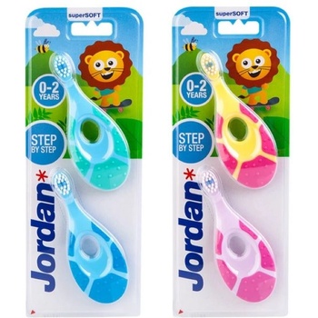 Jordan Комплект четки за зъби с гризалка, 0-2 години, 2 броя, асортимент