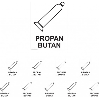 Walteco Propan butan 148x210mm, formát A5, samolepka Množství: 10 ks , 20059BP2