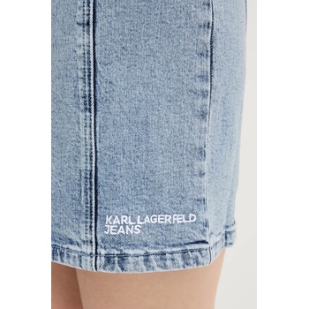 Karl Lagerfeld Jeans Дънкова рокля Karl Lagerfeld Jeans в синьо къса с кройка по тялото A3W13016 (A3W13016)