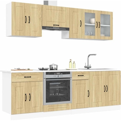 vidaXL Комплект кухненски шкафове от 8 части Kalmar, инженерно дърво (3314824)