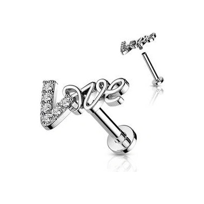 Šperky4U piercing do brady Love LB1097ST-1206