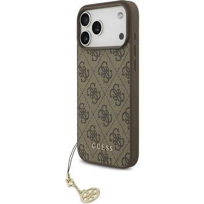 GUESS 4G Charm MagSafe Задний калъф за iPhone 17 Pro Max Tone on Tone Brown Guess | Kafyav | МЪЖЕ | UNI