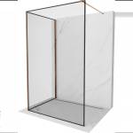 Mexen Kioto стена за душ Walk-in 90 x 90 см, черна рамка, розово злато - 800-090-212-60-70-090 (800-090-212-60-70-090)