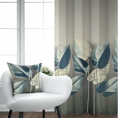 Ervi Blackout zatemňovací závěs Super print - Elegantní listí č.24