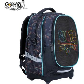 S-Cool Ученическа анатомична раница scool Скейтборд