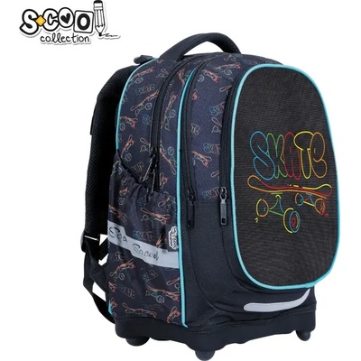 S-Cool Ученическа анатомична раница scool Скейтборд