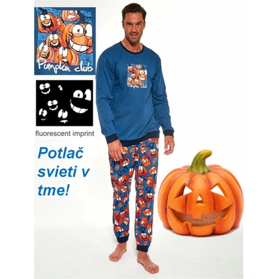 Cornette 456/174 Pumpkin pánské pyžamo dlouhé modré
