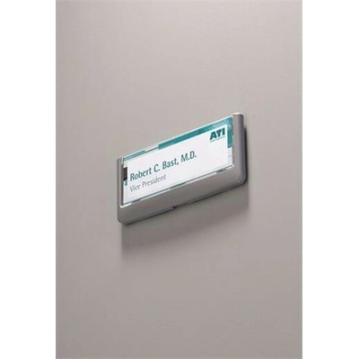 Informačná tabuľka, 149x52,5 mm, DURABLE "CLICK SIGN", sivá
