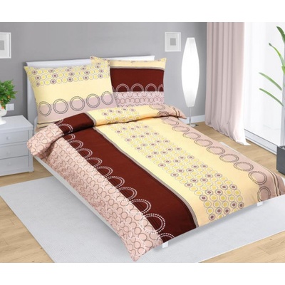 Bellatex obliečky krep béžová kola 140x200 70x90