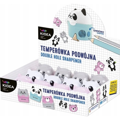 Strúhadlo s nádobkou, dvojité Kidea, pastelové zvieratko panda
