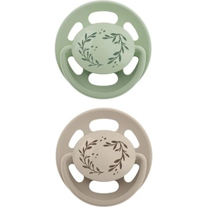 NIP Латексови залъгалка NIP - Cherry Green, 0-6 м, 2 броя, зелена и бежова (4000821428034) - ozone