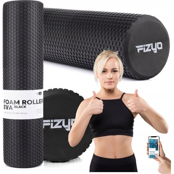 Válec s výstupky Fizyo 60 cm x 15 cm černý, zlatý