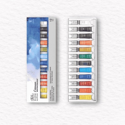 WINSOR & NEWTON COTMAN - AKVARELOVÉ FARBY - SADA 12 X 8 ML