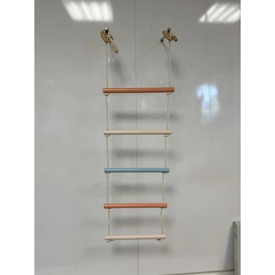 Montessori Furniture Provazový žebřík 5 příček -140 cm INDOOR Pastel