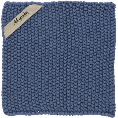 IB LAURSEN Pletená chňapka Mynte Cornflower, modrá barva, textil