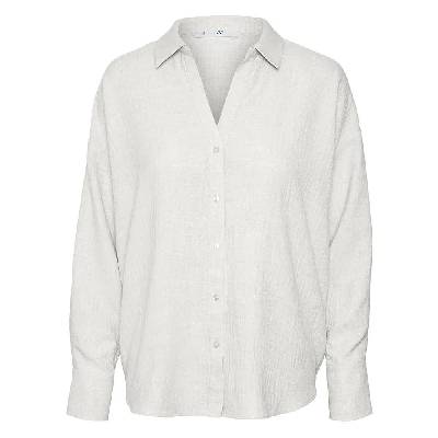 Риза с дълъг ръкав Vero moda Melaney Queeny long sleeve shirt - White (Snow White)