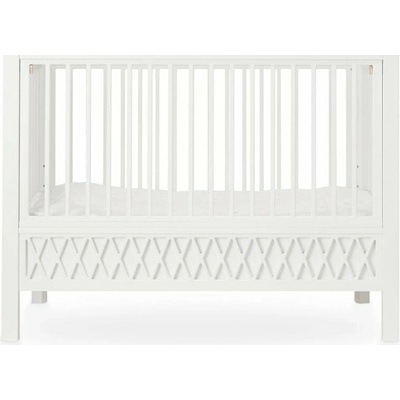 Cam Cam Copenhagen Biela postieľka s nastaviteľnou 60x120 cm Harlequin