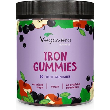 Vegavero Iron Gummies, 90 желирани таблетки, Vegavero (VV-VITA-366)