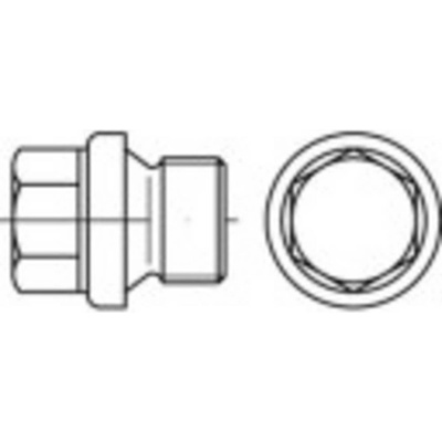 TOOLCRAFT TO-5449308 záverné skrutky 3/8 mm vonkajší šesťhran DIN 910 mosaz 50 ks