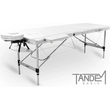 Tandem Skladací masážny stôl Basic ALU-2 biela 195 x 70 cm