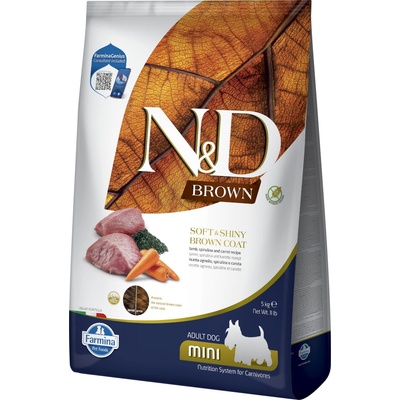 N&D Brown Dog GF Lamb Spirulina & Carrot Adult Mini 5 kg