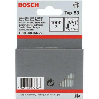 Sponky DTZ BOSCH do zošívačiek z tenkého drôtu, typ 53