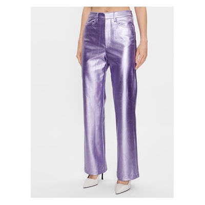 ROTATE Панталони от имитация на кожа Embossed 1000902225 Виолетов Relaxed Fit (Embossed 1000902225)