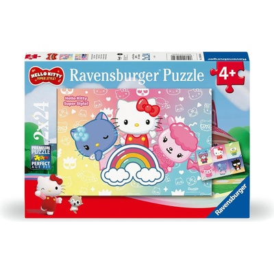 Ravensburger Пъзел Ravensburger от 2 х 24 части - Хелоу Кити (12001034)