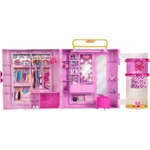 Mattel Игрален комплект за кукли Barbie Deluxe Style - Гардероб с механизъм, 4 тоалета, над 20 аксесоара (JJP01)