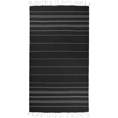 The One Towelling 1019 SULTAN Haman uterák black white 100 x 180 cm