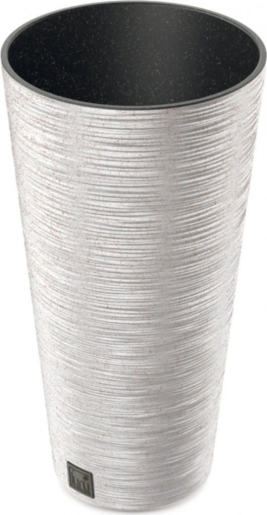 Prosperplast Pflanzgefäße Rund – 3er Set In Weiß, 5/8/11,5 Liter, Kunststoff Mit Strickoptik