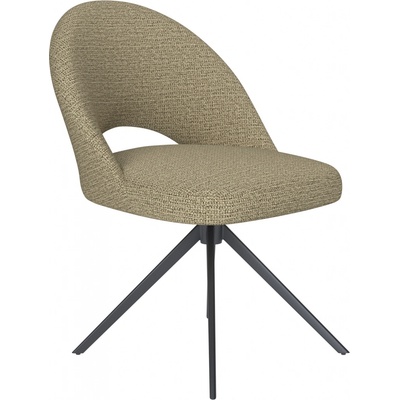 White Label Living Mick kovové nohy rovné zelený látkový potah