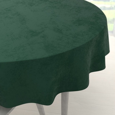 Biante Veľký zamatový okrúhly obrus Velvet Premium SVP-040 Lesná zelená Ø 240 cm