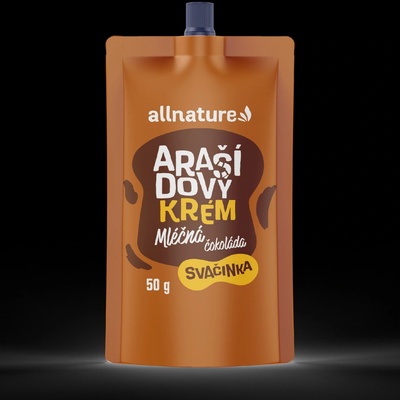 Allnature Arašídový krém s mléčnou čokoládou 50 g