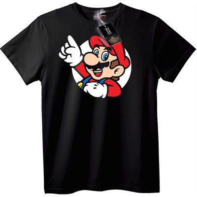 NOONEBRAND Тениска Mario с Герой от Super Mario - XL, Black