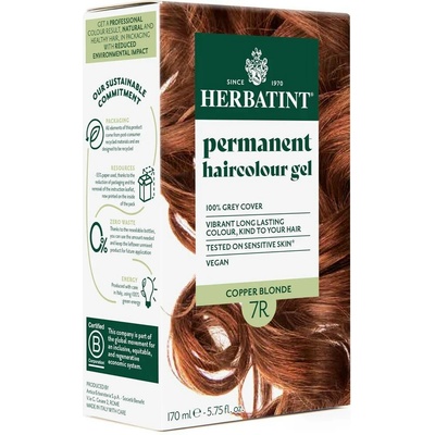 Herbatint permanentná farba na vlasy medená blond 7R 150 ml