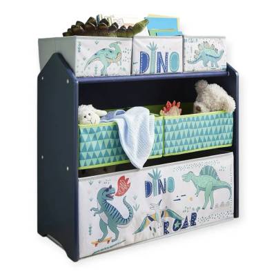 Детска етажерка ginger home, органайзер за играчки с кутии за съхранение, Динозаври