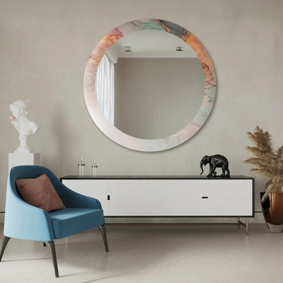 Alfaram Okrúhle zrkadlo na pastelovom mramore – MARBLE EUSTOMA 80