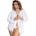 Subblime Queen Plus - дантелен халат комплект - бял (XL-2XL)