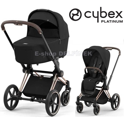 Cybex Priam Rosegold 2v1 + korba Sepia Black 2025