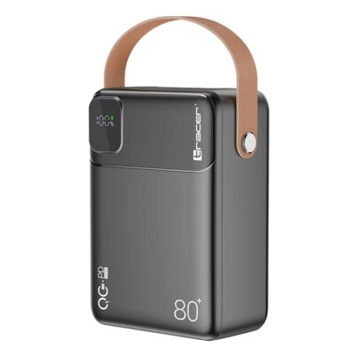Tracer PRIME-V8, 80 000 mAh, QC 22.5W, PD 20W, USB Type-C, Черен, Преносима батерия (TRABAT47826)