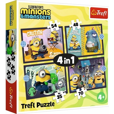 TREFL Mimoni a monstra 4v1 35,48,54,70 dílků