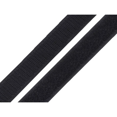 Prima-obchod Suchý zip háček + plyš šíře 16 mm bílý, černý PES/PA, barva Černá