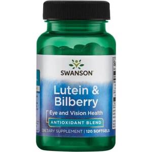 Swanson Lutein & Bilberry, 120 меки капсули, Swanson (SWU990)