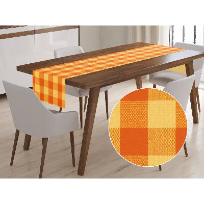 Biante bavlna běhoun Olivia OL-003 Oranžovo-žlutá Kostka velká 20x160cm