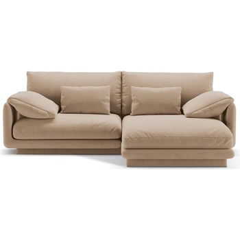 Micadoni Бежов кадифен ъглов диван (десен ъгъл) Torino - Micadoni (MIC_RC_S_184_F1_TORINO2)