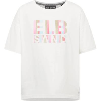 ELBSAND Дамска тениска ELBSAND Women's Livi T-shirt - Cloud White / Mulitcolor - размер XL (916-6650-0114)