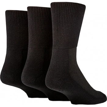 Iomi 3 páry DIA široké ponožky BAMBUS Čierne