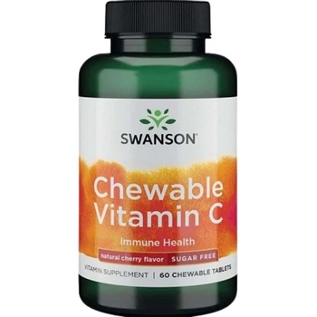 Swanson Sugar-Free Chewable Vitamin C 500 mg [60 Таблетки] Череша