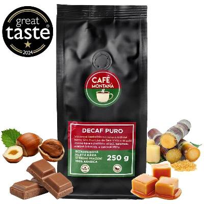 Café Montaña káva bez kofeinu Decaf Puro mletá Filtrovaná 1 kg